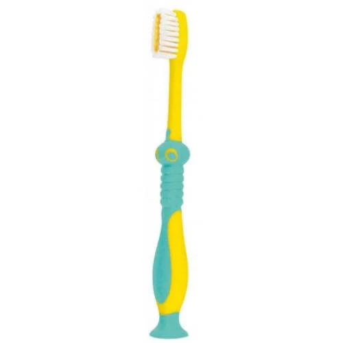 Mattes Dino Smile kindertandenborstel M66 Soft 3+ groen/geel