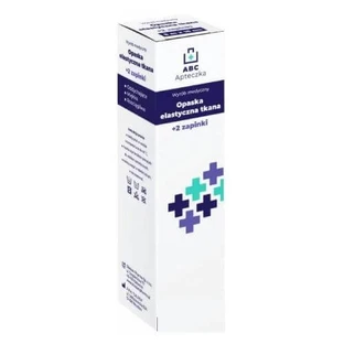 ABC Erste-Hilfe-Kit Geflochtene elastische Binde 5m x 10cm + 2 Verschlüsse