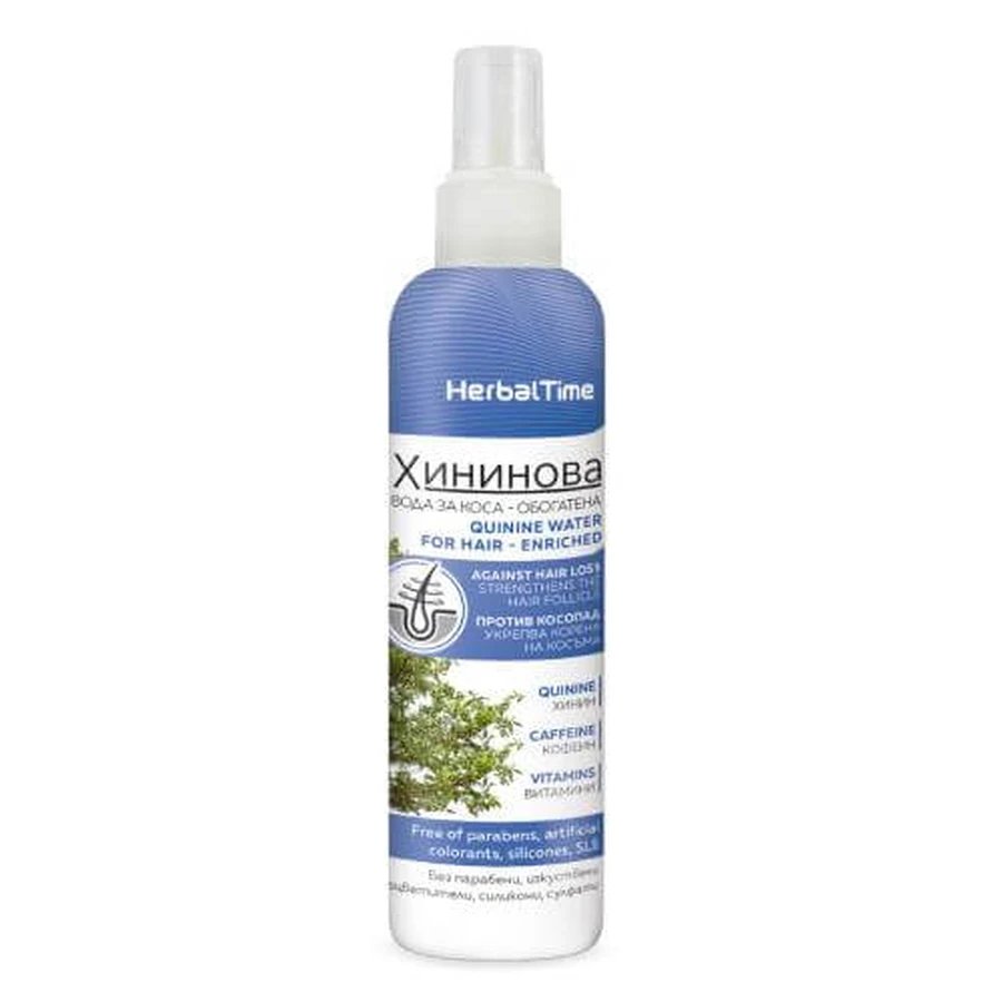 Herbal Time Woda chininowa do włosów, 200 ml: ceny i cechy
