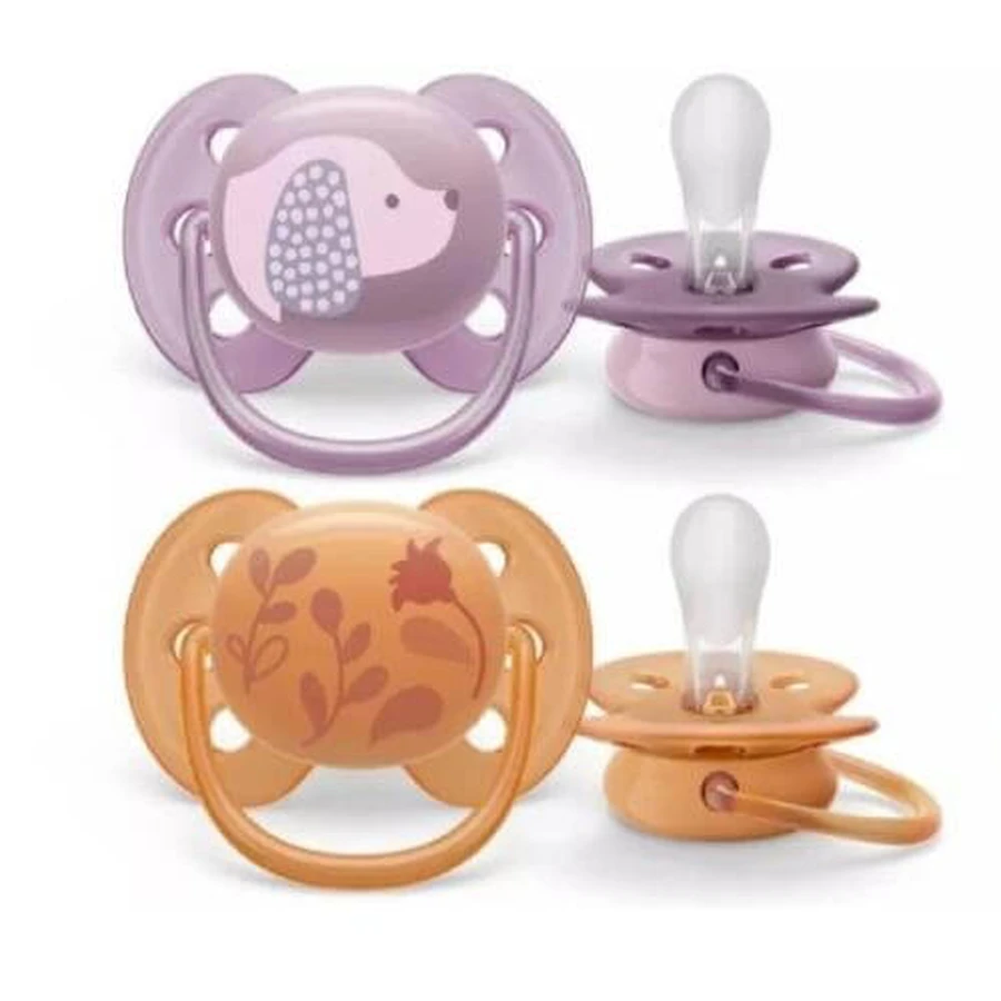 AVENT Sucette orthodontique ultra douce 6-18m SCF091/18, 2pcs