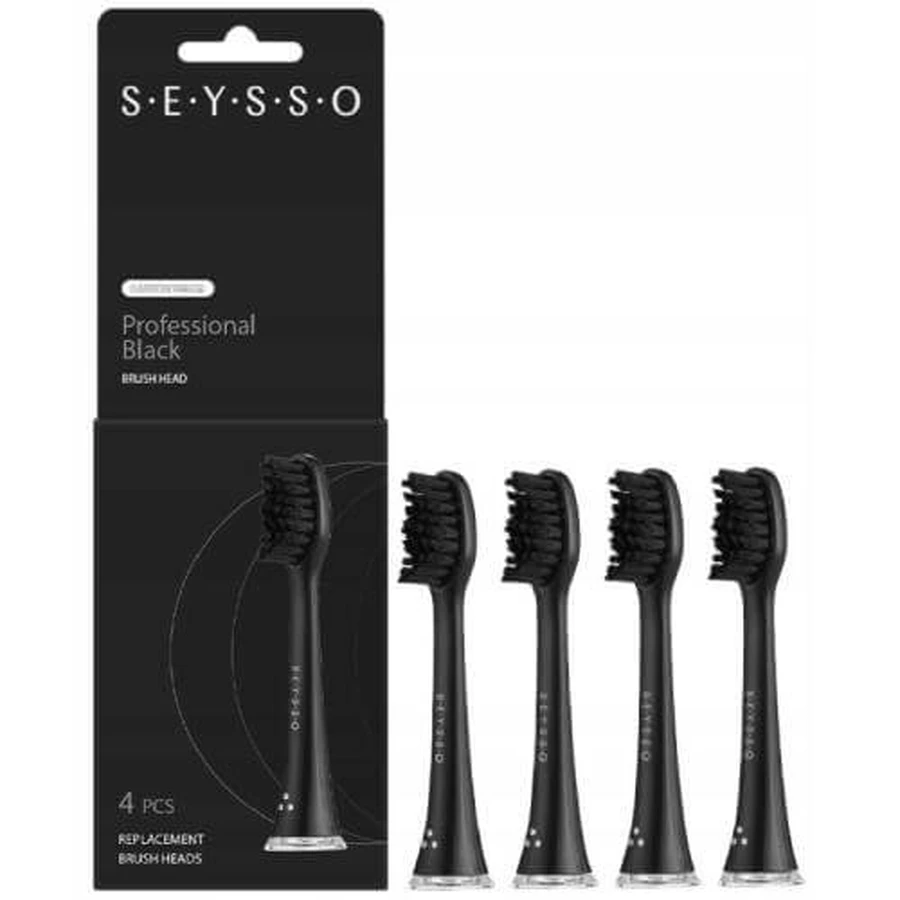 SEYSSO Carbon Professional Embouts de remplacement pour brosse à dents sonic, 4pcs