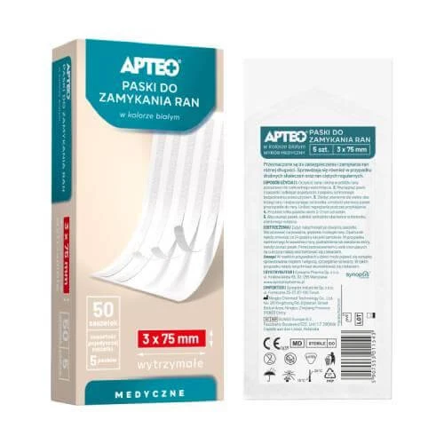 APTEO Steriele Wondsluitstrips, 3x75mm, 5 strips