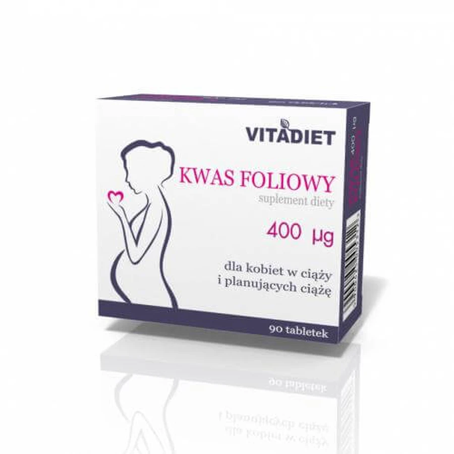 VITADIET Ácido fólico 400 μg, 90 comprimidos