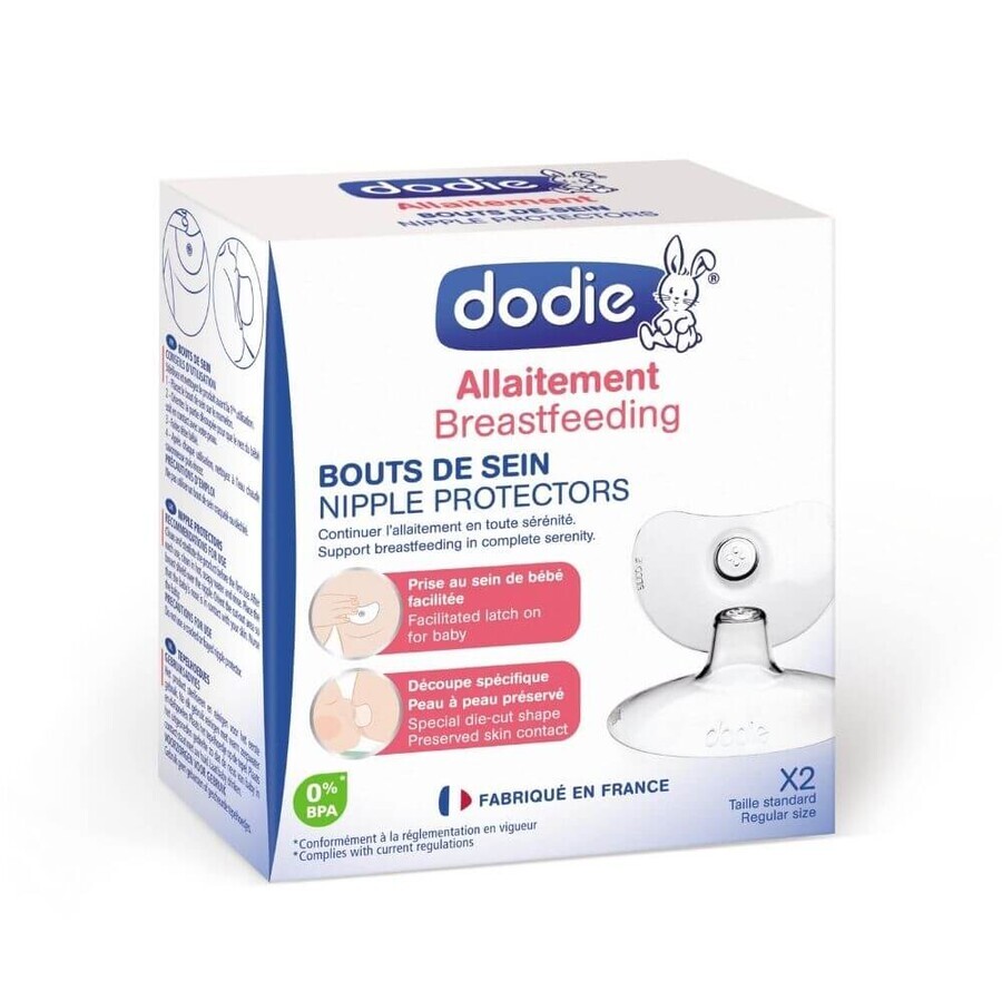 Nipple shields, 2 pcs, Dodie