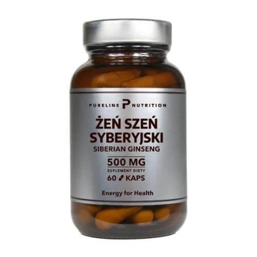 Pureline Nutrition Siberische ginseng 500 mg, 60 capsules