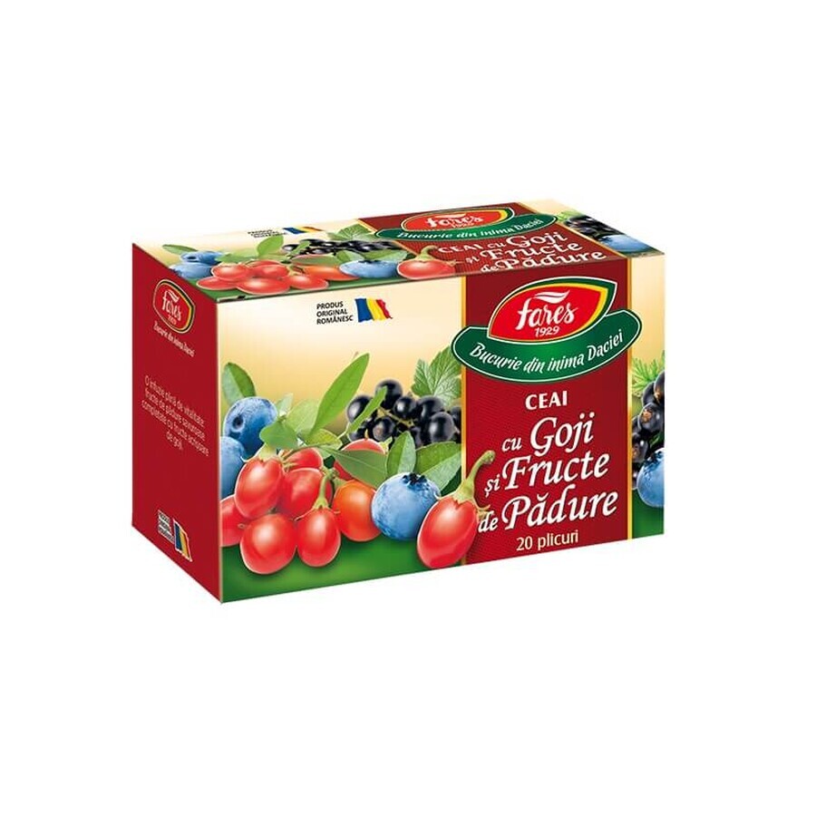 Aromfruct Goji- und Beeren-Tee, 20 Portionsbeutel, Fares