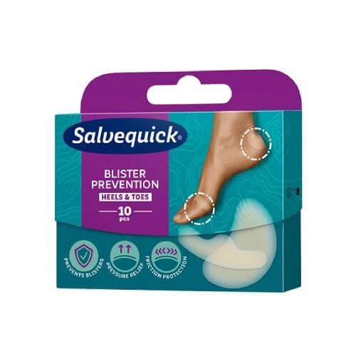 SALVEQUICK FOOT CARE pleisters voor blaren en schaafwonden, 10 stuks