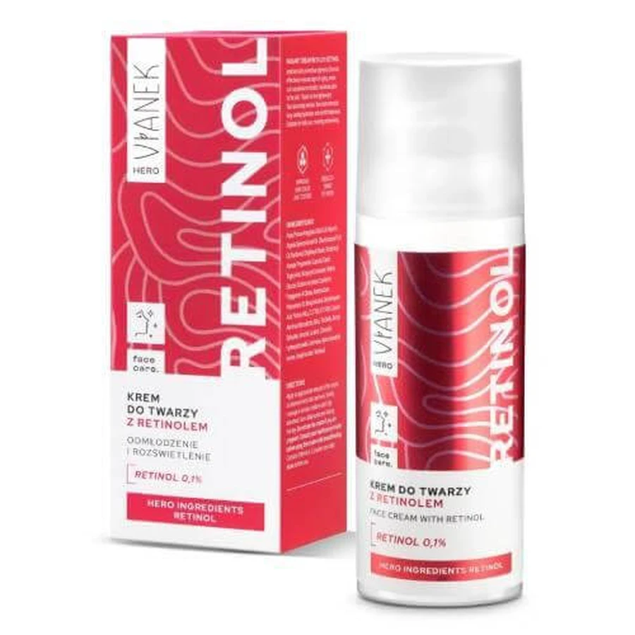 Vianek Hero Gesichtscreme mit Retinol, 50 ml