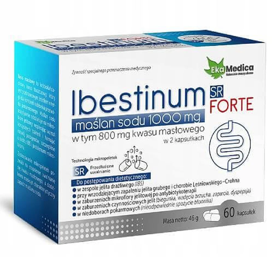 EkaMedica Ibestinum SR Forte Natriumbutyrat 1000 mg, 60 Kapseln