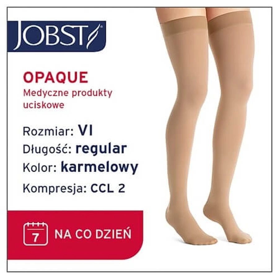 JOBST OPAQUE lange compressiekousen CCL2 caramel, maat 6 ZP