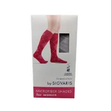 MICROFIBER SHADES Damen-Kompressionsstrümpfe Größe 41-44 platin rhomboid, 1 Paar
