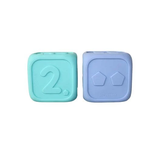 Jellystone Designs Educatieve kubussen blauw en mint