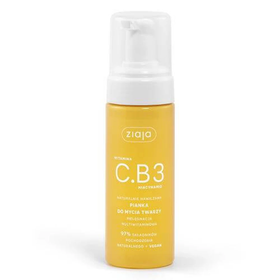 Ziaja Vitamin C.B3 Niacinamide Face Wash Foam, 150 ml
