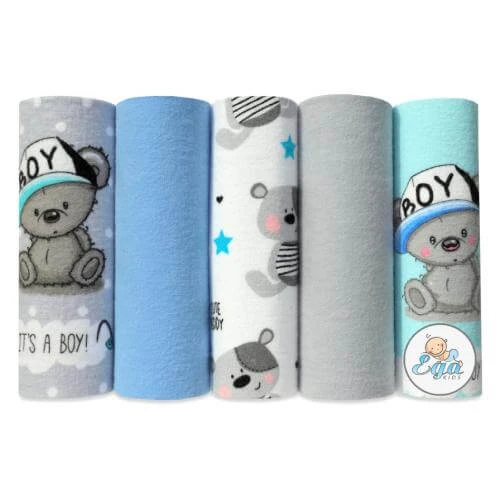 EGA KIDS Flanellen luiers 70x80cm set nr. 2 (7053), 5 stuks