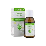 Norsan Omega-3 Vegan mit pflanzlichem Algenöl mit Zitronengeschmack, 100 ml