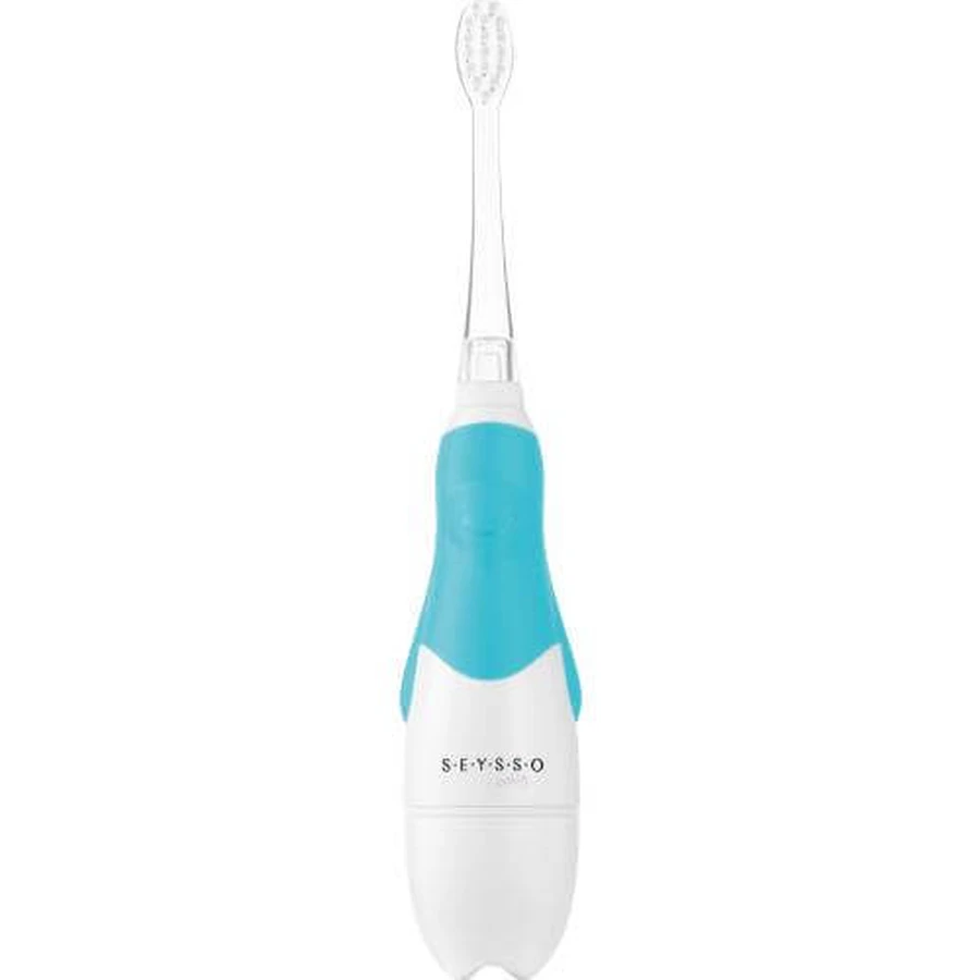 SEYSSO Baby Penguin Ice Blue Sonic Toothbrush for Children 0-3 Years.