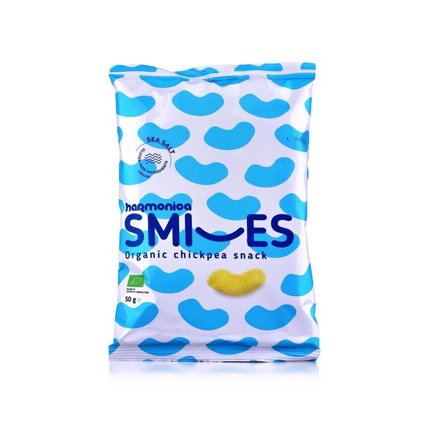 Smiles Bio Zeezout Puffs, 50 gr, Harmonica