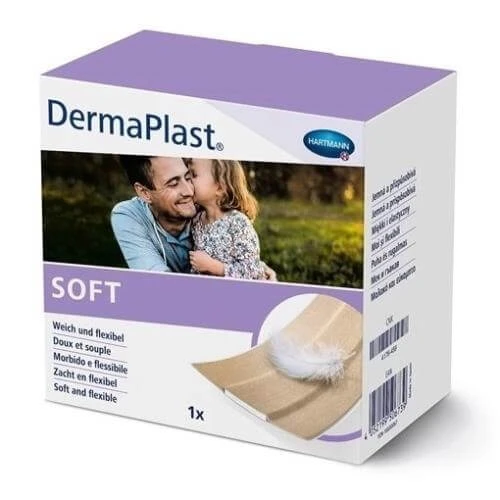 DermaPlast zachte pleister met verband 6cm x 5m