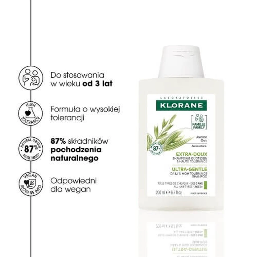 KLORANE OATH Hair Shampoo, 200ml