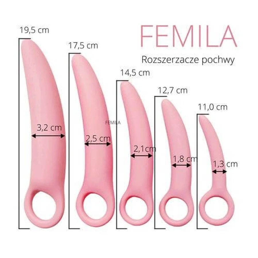 FEMILA Dilatadores vaginales - dilatadores vaginales con mango, 5 uds.