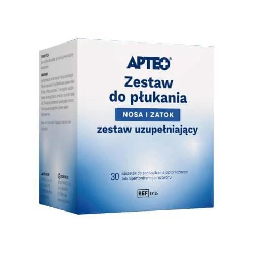 Apteo Aanvullende neus- en sinusspoelset, 30 sachets