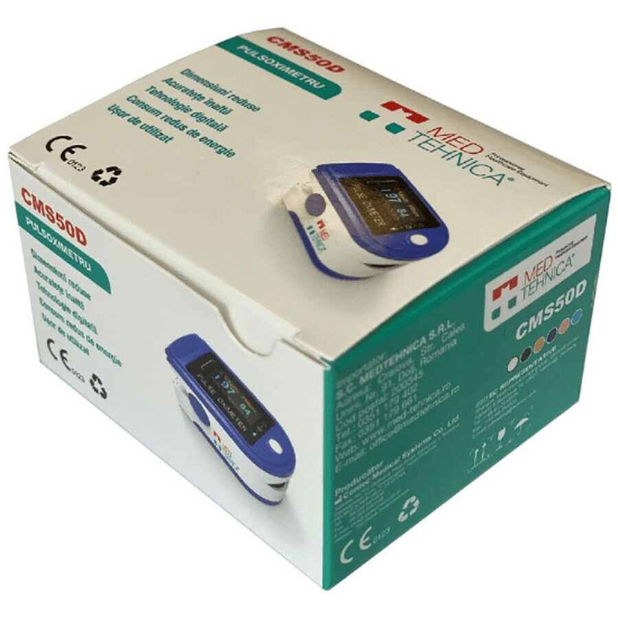 Pulsoxymeter met koffer en batterijen CMS50D, MedTehnica