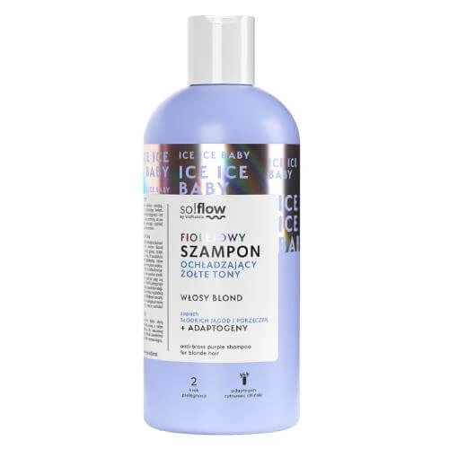 so!flow by Vis Plantis Violet shampoo voor koele geeltinten voor blond haar, 300ml
