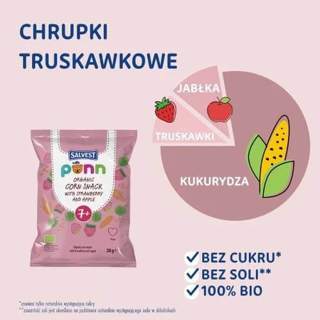 SALVEST PÕNN BIO patatas fritas de fresa, 20 g