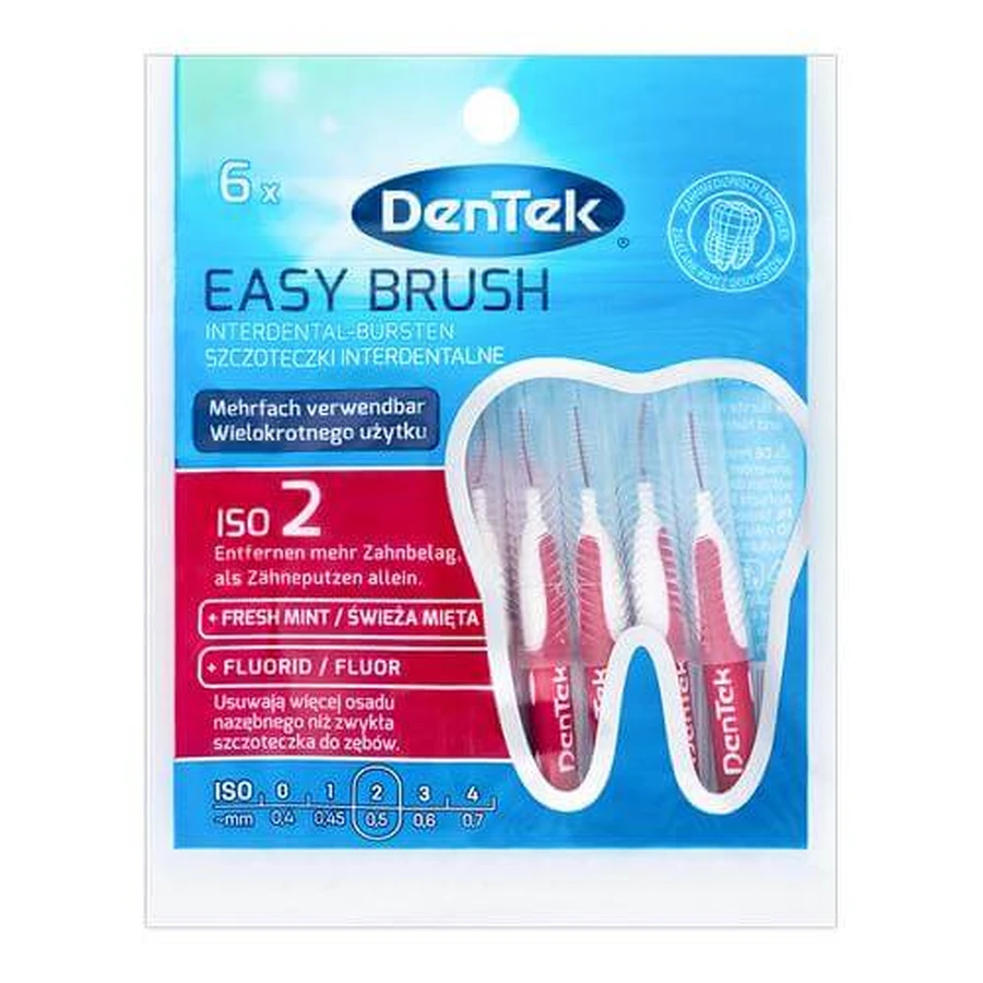 DENTEK Interdentale ragers Easy Brush maat 2, 6st