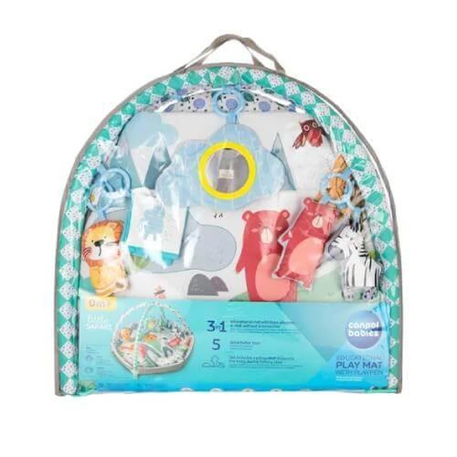 Canpol Babies Edukacyjna mata do zabawy kojec dla dzieci 0m+ Safari 81/100: ceny i cechy