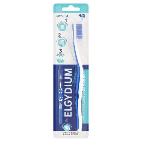 Elgydium tandenborstel 4in1 medium, 1 st