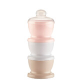 3-compartment milk powder container, Powder Pink, Thermobaby