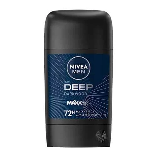 Nivea Men Deep Darkwood Black Carbon Antitranspirant stick voor mannen, 50 ml