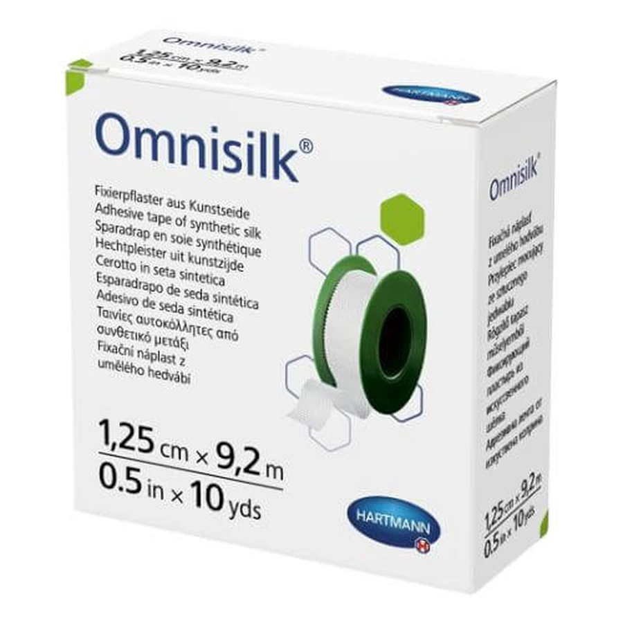 OMNISILK Adhésif de soie 1,25cm x 5m, 1 pièce