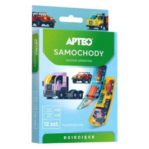 APTEO CARE Pleisters voor kinderen - auto's, 12 stuks