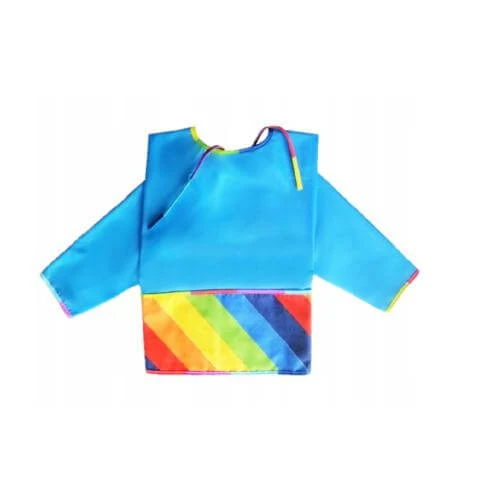 Libra-Babies Vinyl schort met mouwen en zak waterdicht maat S blauw