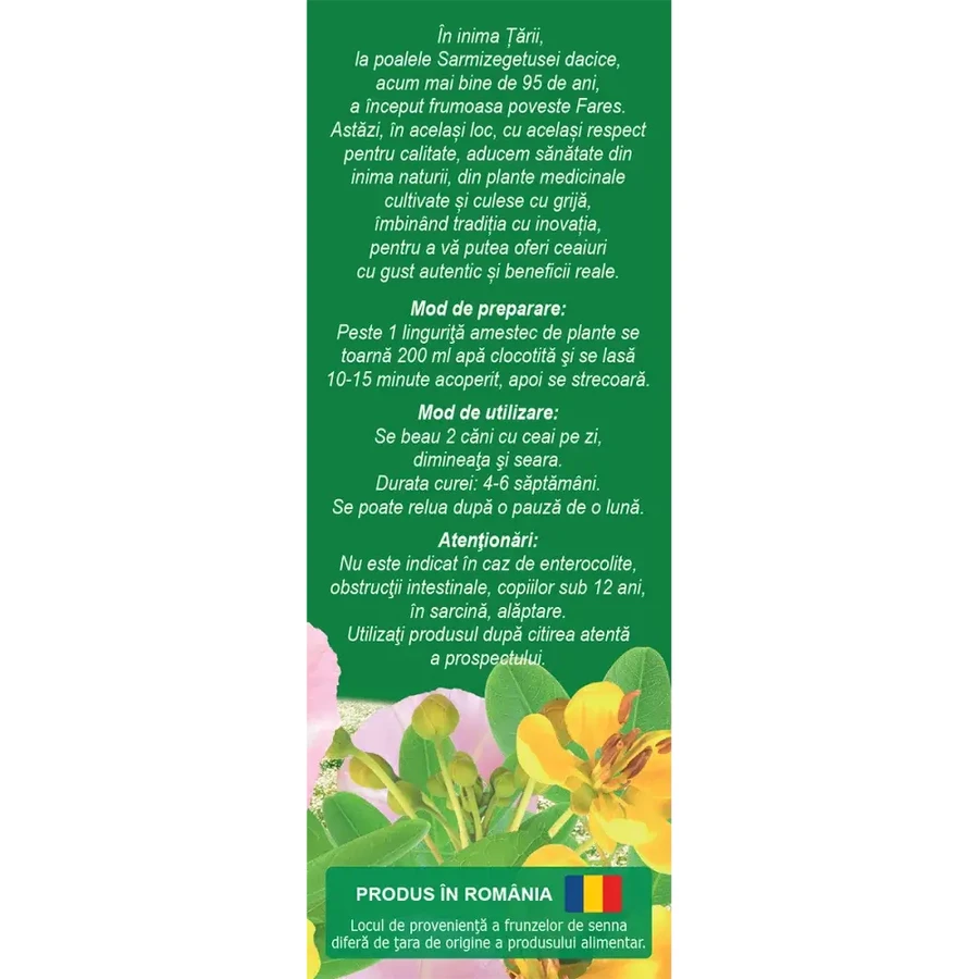 Colon Cleansing Tea, D82, 50 g, Fares