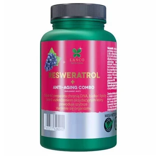 LANCO NUTRITIONS Resveratrol + Anti-Aging Combo, 60 caps
