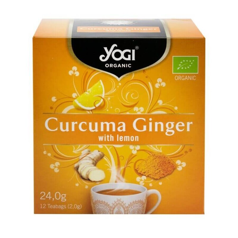 Turmeric Ginger and Lemon Tea, 12 bags Yogi Tea