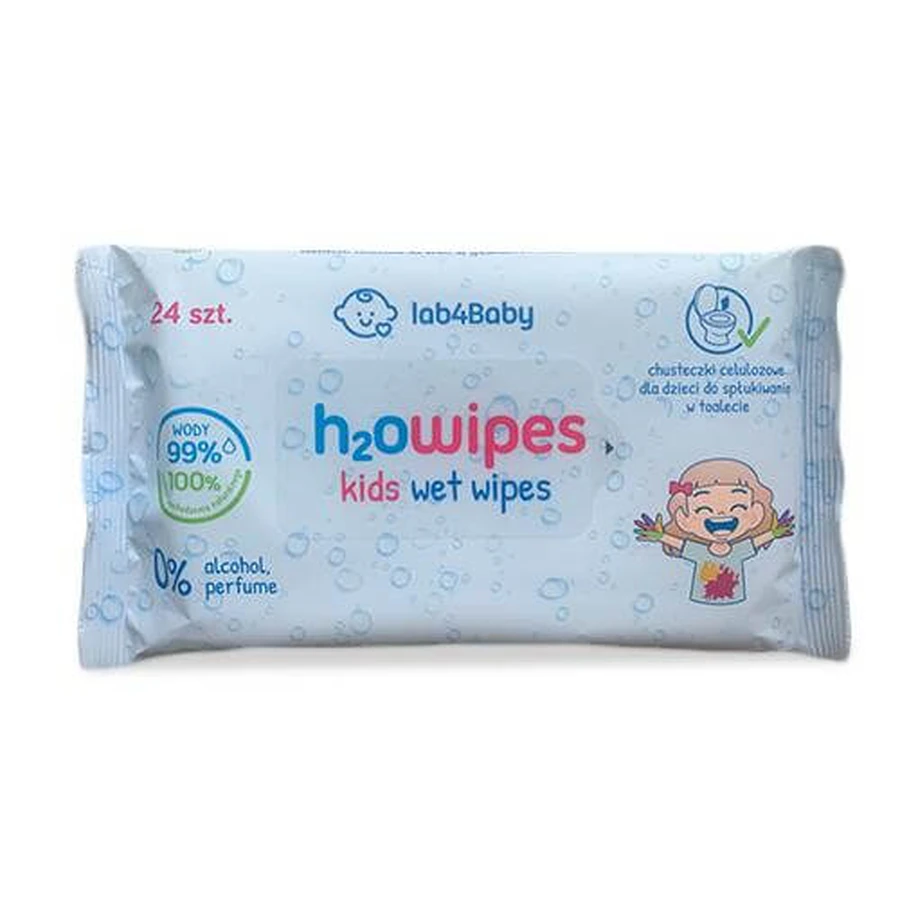 Lab4Baby H2Owipes Șervețele hidratante pentru copii, 24 bucăți