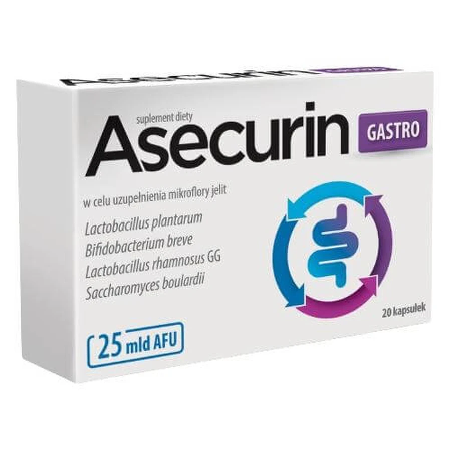 Asecurin Gastro, 20 cápsulas