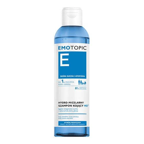 Emotopic Med+ Hydromicellaire verzachtende shampoo voor frequent gebruik, 250 ml