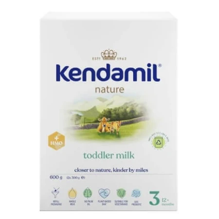Kendamil Nature 3 HMO+ Powdered cow protein product for babies over 12 months, 600 g