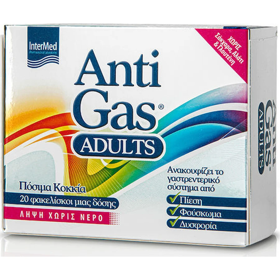 InterMed AntiGas Adultes Supplément alimentaire spécial 20 sachets