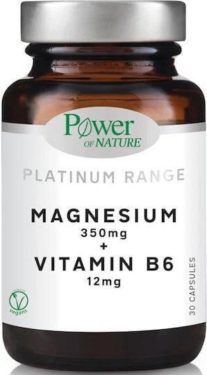 Power Of Nature Platinum Magnesium 350mg + Vitamine B6 12mg 30 capsules