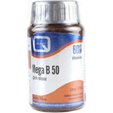 Quest Mega B-50 Quick Release Vitamin für Energie, Immunsystem und Nervensystem Stärkung 60 Tabletten