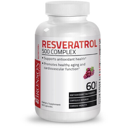 Resveratrol 500mg Complex, 60 capsules, Bronson