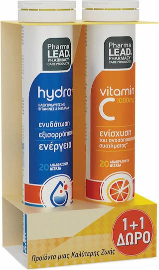 Pharmalead Hydro & Vitamine C 1000mg Immuunsysteem Versterkend Supplement 40 tabs ef Orange