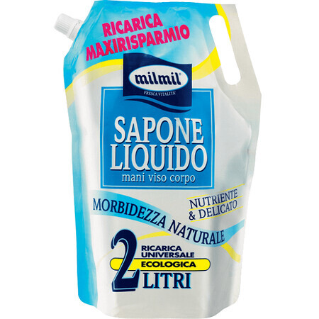 Savon liquide pour les mains, le visage et le corps, 2 l, Milmil