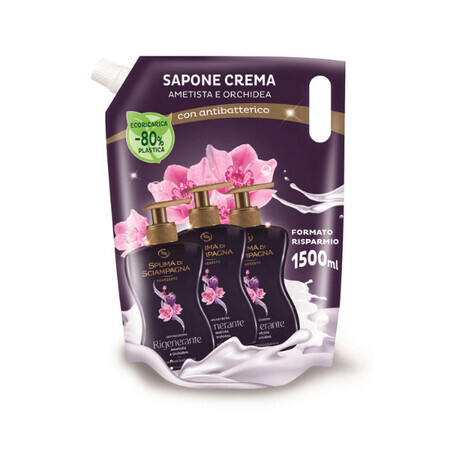 Réserve de savon Orchid & Amethyst, 1500ml, mousse de champagne